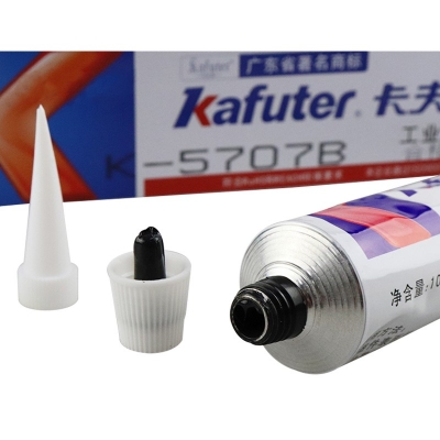 kafuter卡夫特K-5707B黑色硅膠 工程塑料粘接膠 100g